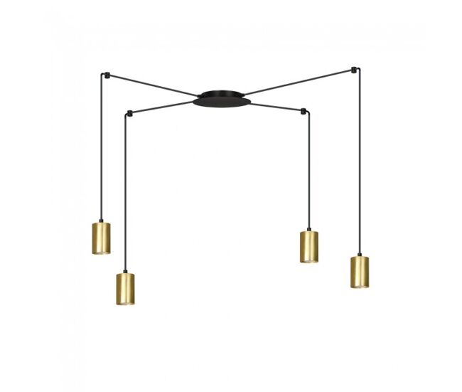 Lámpara colgante finder oro 4 luces marca wonderlamp