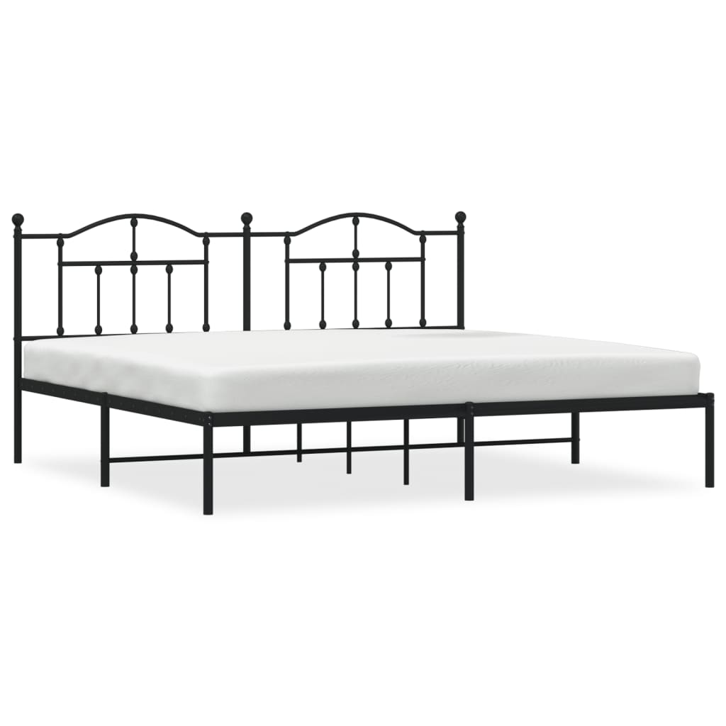 Estructura de cama 193x203 Negro