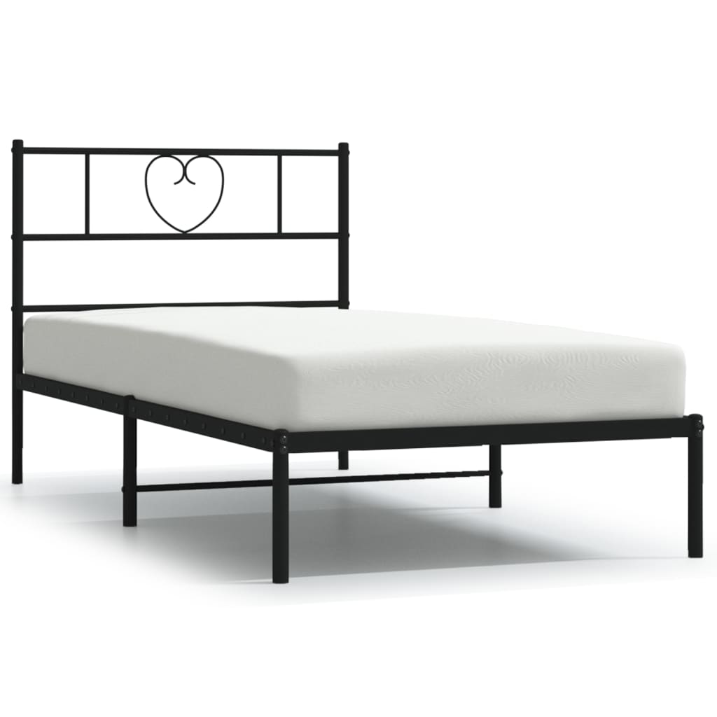 Estructura de cama 75x190 Negro