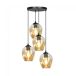 Lámpara colgante Domos (4 luces) Cristal - Metal Moderno Lámpara colgante Domos (4 luces) Cristal - Metal Moderno Ámbar