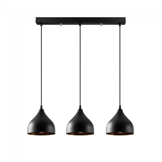Regleta colgante asney 18 negro 3 luces marca wonderlamp