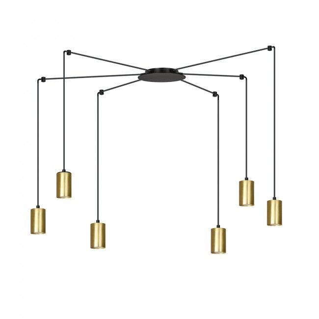 Lámpara colgante finder oro 6 luces marca wonderlamp