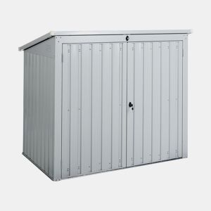 Abrigo de jardim MOENA Metal 158 cm 96 cm Cinzento claro