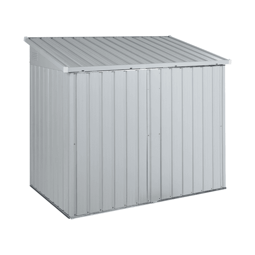 Abrigo de jardim MOENA Metal 158 cm 96 cm Cinzento claro