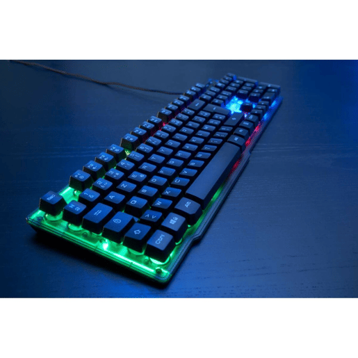 Teclado The G-Lab Keyz Neon Preto Qwerty espanhol QWERTY