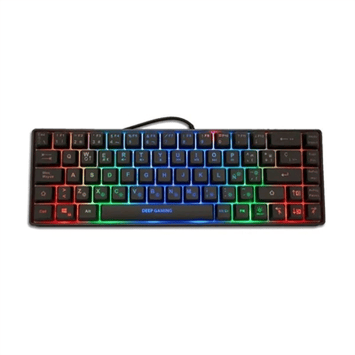Teclado CoolBox DG-TEC65-RGB Preto Qwerty espanhol