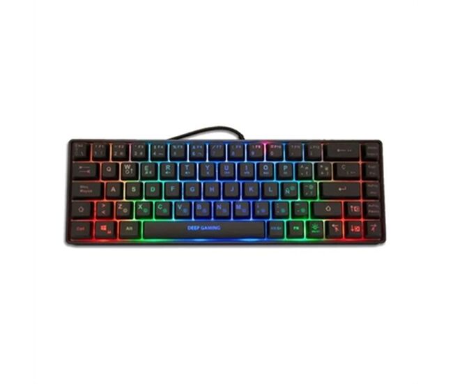 Teclado coolbox dg-tec65-rgb negro qwerty español