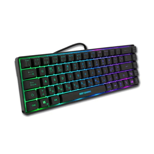 Teclado CoolBox DG-TEC65-RGB Preto Qwerty espanhol