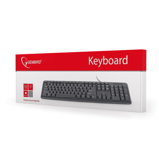 Teclado GEMBIRD KB-U-103-ES Preto Espanhol Teclado GEMBIRD KB-U-103-ES Preto Espanhol