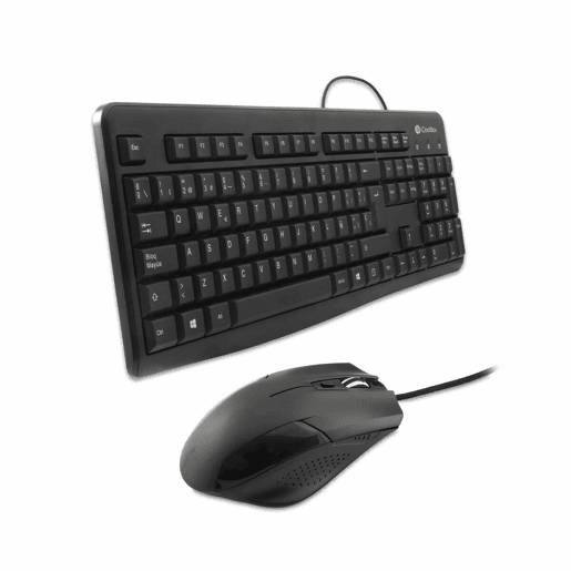 Teclado e Rato CoolBox COO-KTR-01U Qwerty espanhol Preto