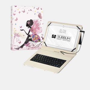 Teclado Bluetooth com Suporte para Táblete Subblim SUBKT1-USB052 Qwerty espanhol Multicolor Espanhol