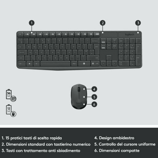 Teclado Logitech Cinzento QWERTY Teclado Logitech Cinzento QWERTY