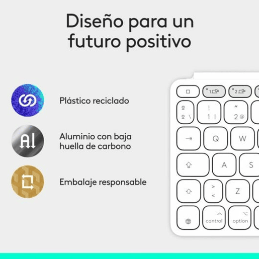 Teclado Logitech Branco QWERTY Teclado Logitech Branco QWERTY