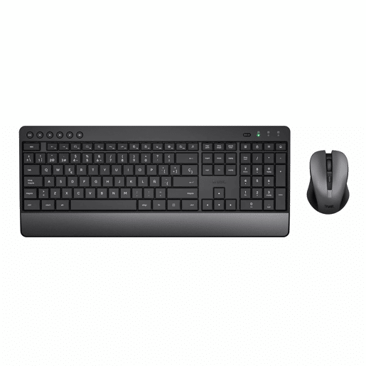 Teclado e Rato Trust Trezo Preto Qwerty espanhol Espanhol QZERTY