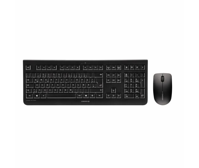 Teclado y ratón inalámbrico cherry jd-0710es-2 negro qwerty español qwerty