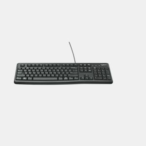 Teclado Logitech Keyboard K120 for Business Preto Branco Inglês