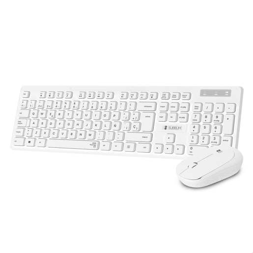 Teclado e Rato sem Fios Subblim BUSINESS SLIM Branco