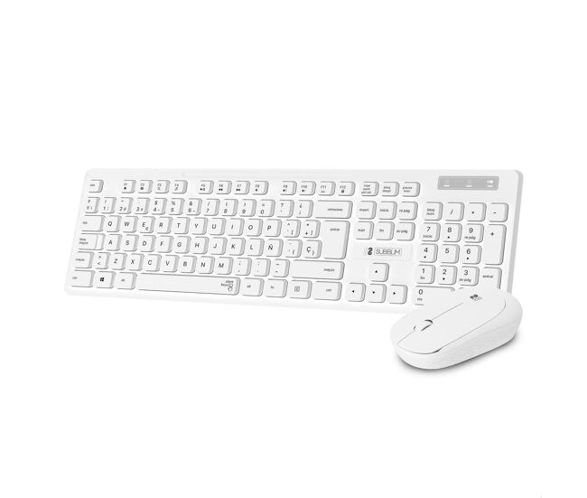 Teclado y ratón inalámbrico subblim business slim blanco