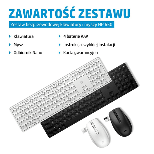 Teclado e Rato HP 4R013AA Preto Inglês Qwerty US