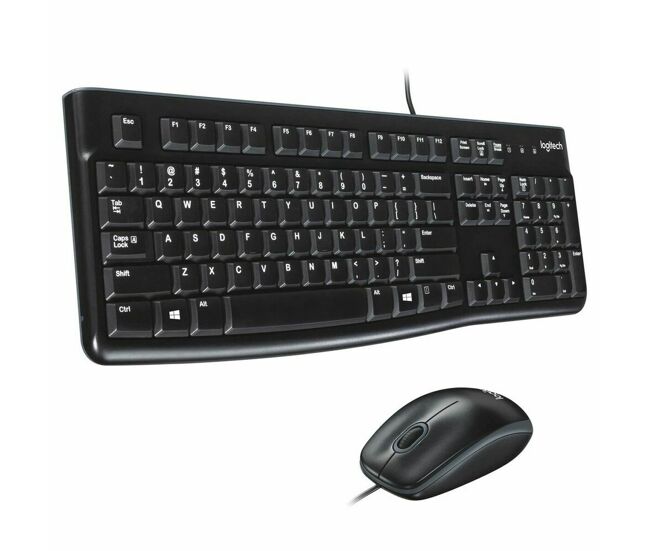 Teclado logitech desktop mk120 qwerty negro portugués