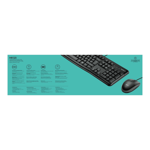 Teclado Logitech Desktop MK120 QWERTY Preto português