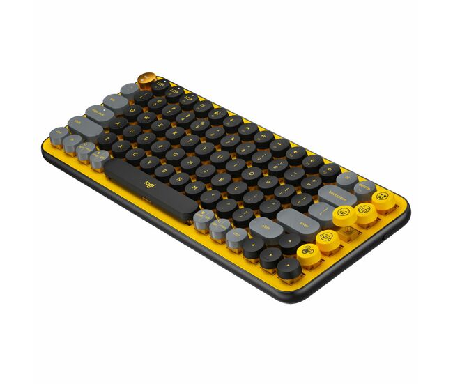 Teclado logitech pop francés amarillo azerty