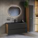 Conjunto de muebles de lavabo individual 2 cajones y columna Elora 120 Conjunto de muebles de lavabo individual 2 cajones y columna Elora 120 Madera