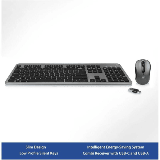 Teclado e Rato Ewent EW3272 Preto Qwerty espanhol QWERTY