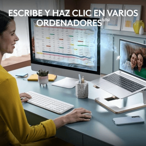 Teclado Logitech Branco Qwerty espanhol QWERTY Teclado Logitech Branco Qwerty espanhol QWERTY