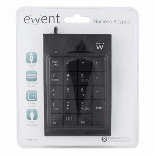Teclado numérico Ewent EW3102 Preto Teclado numérico Ewent EW3102 Preto