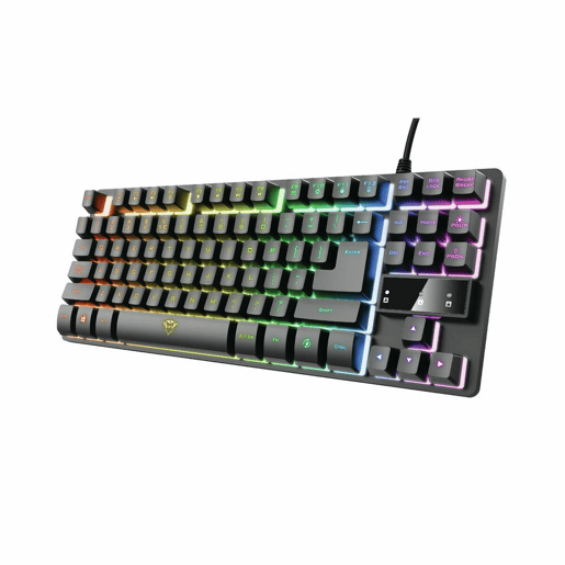 Teclado Trust GXT 833 Thado Preto PretoPrateado