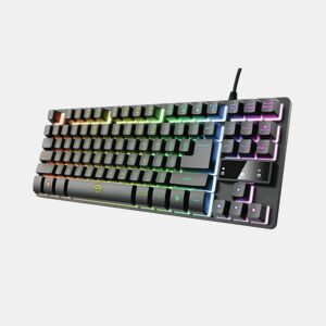 Teclado Trust GXT 833 Thado Preto PretoPrateado
