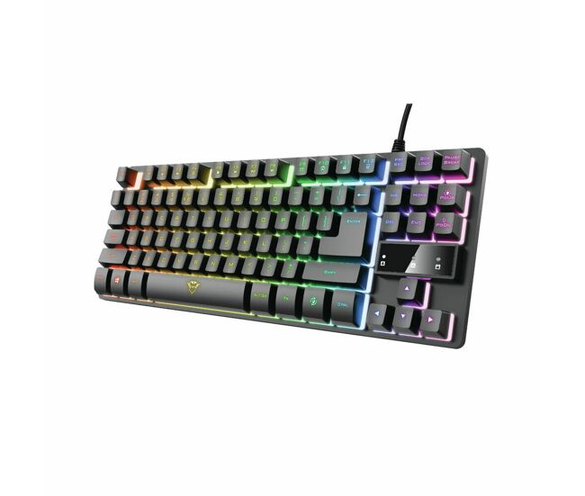 Teclado trust gxt 833 thado negro negro/plateado
