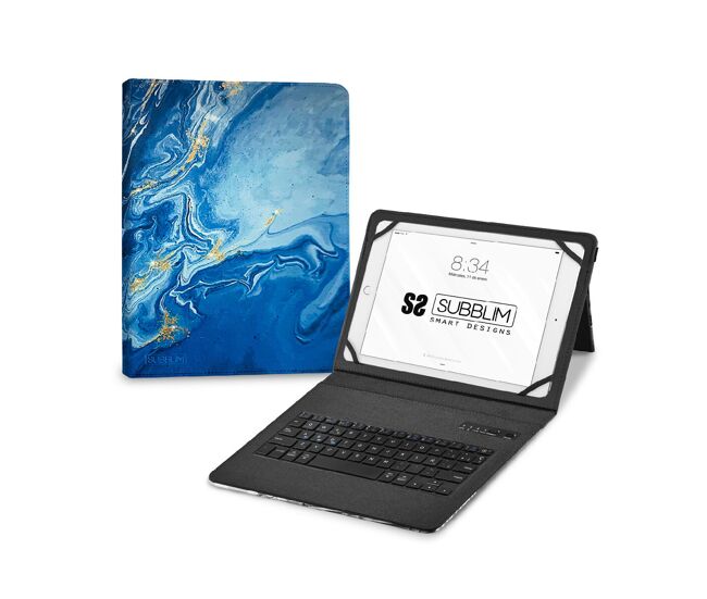 Teclado bluetooth con soporte para tablet subblim subkt5-bttb01 qwerty español multicolor español