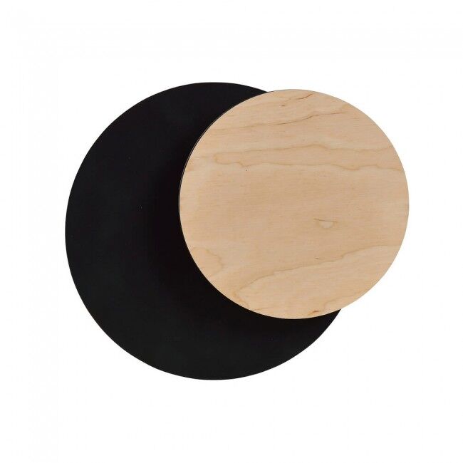 Aplique de pared Aura MDF - Metal  Nórdico Negro