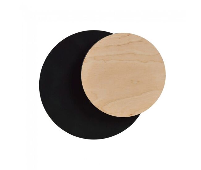 Aplique de pared aura negro+madera marca wonderlamp