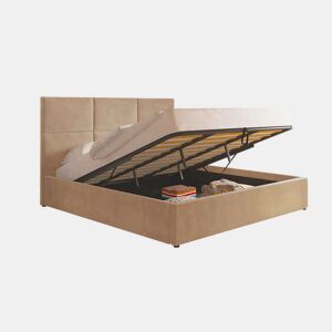 Cama de Casal Elegance, Estrado Elevatório (Bege)(200×180 cm)
