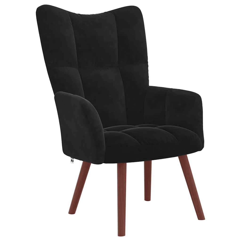 Vidaxl sillón de relax de terciopelo negro