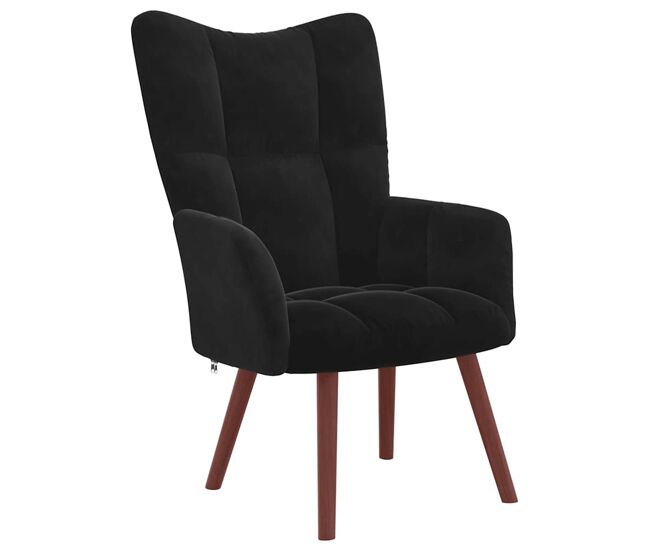 Vidaxl sillón de relax de terciopelo negro