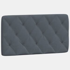 vidaXL Almofadão de cabeceira 100 cm veludo cinzento-escuro