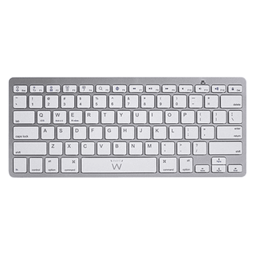 Teclado Bluetooth Ewent EW3161 Branco Prateado QWERTY Teclado Bluetooth Ewent EW3161 Branco Prateado QWERTY