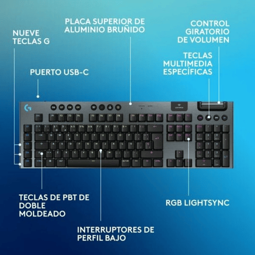 Teclado Logitech 920-012723 Preto Teclado Logitech 920-012723 Preto