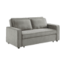 Sofá-cama conversível em veludo caneladode 3 lugares, Chill veludo canelado, Cinza Claro, 172.5x91.5x88.5 cm
