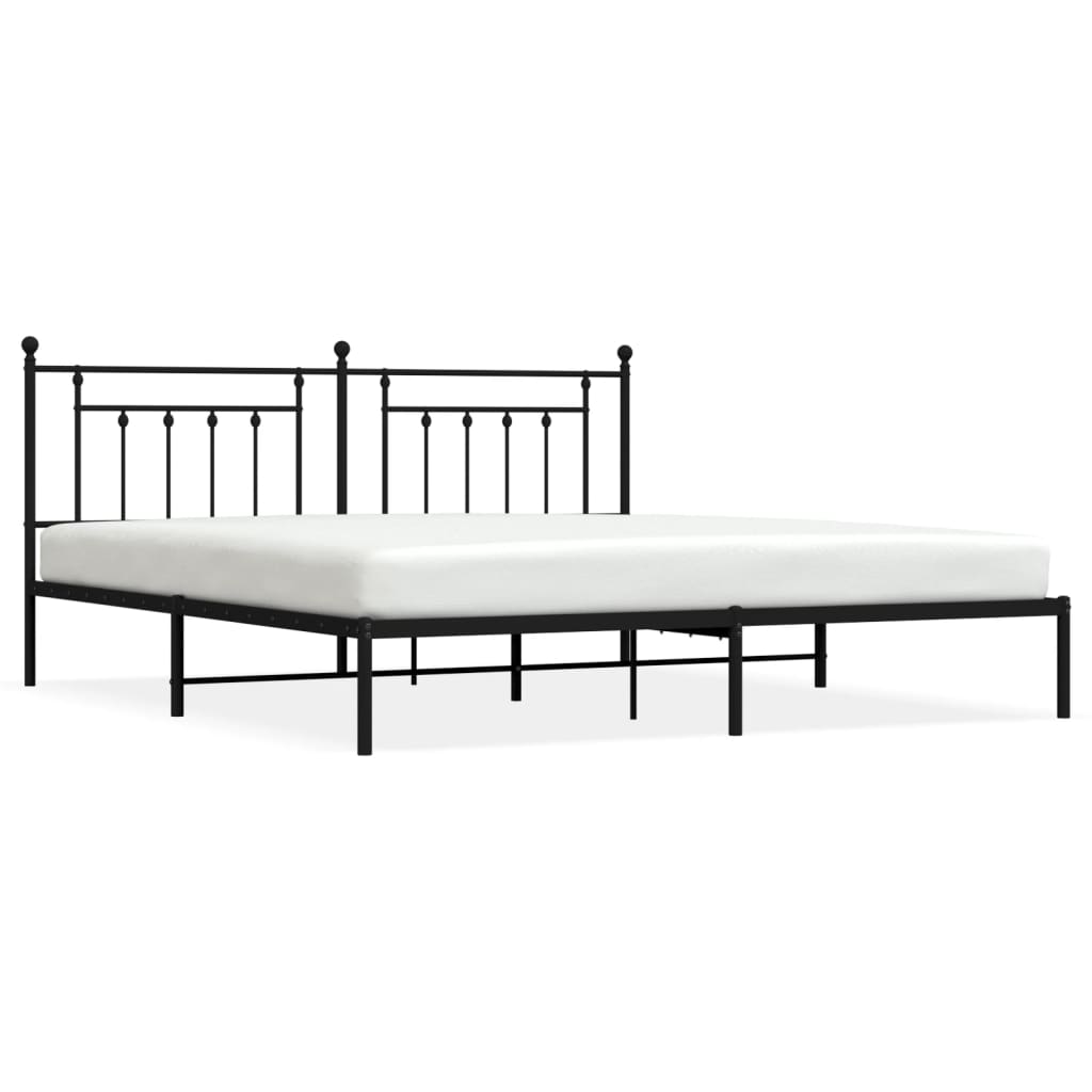 Estructura de cama 193x203 Negro