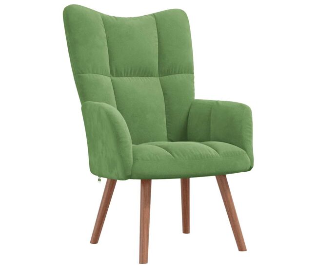 Vidaxl sillón de relax de terciopelo verde claro