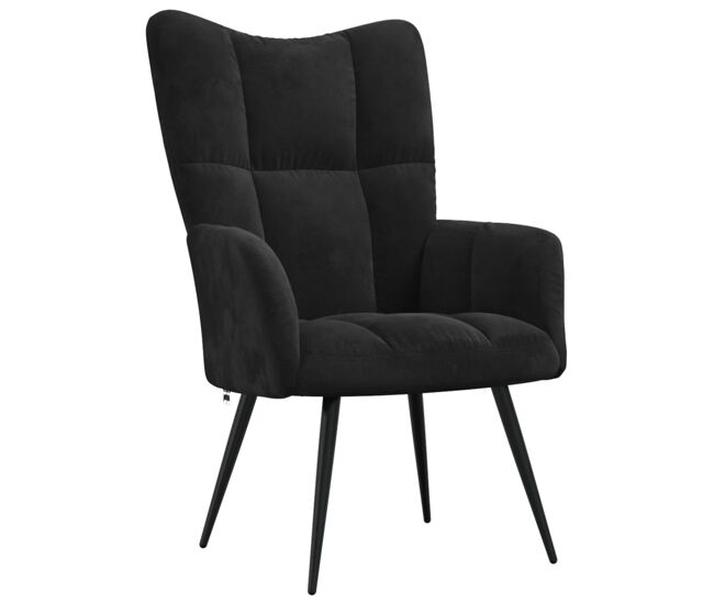 Vidaxl sillón de relax de terciopelo negro
