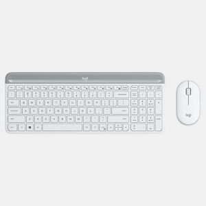 Rato e Teclado Logitech MK470 Branco Francês AZERTY
