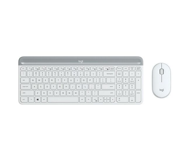 Ratón y teclado logitech mk470 blanco francés azerty