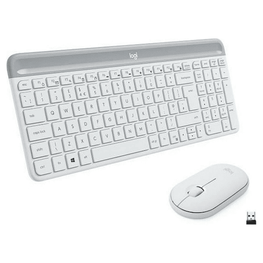 Rato e Teclado Logitech MK470 Branco Francês AZERTY Rato e Teclado Logitech MK470 Branco Francês AZERTY