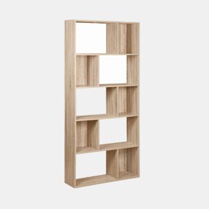 Estante de 5 prateleiras com 10 compartimentos, Pieter, Natural, 83x23.4x173 cm